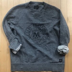 Club Monaco crest pullover sweatshirt